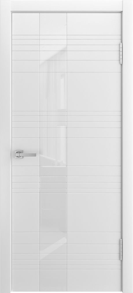 Межкомнатная дверь со стеклом ID-HL Белый Эмаль (Мильяна)