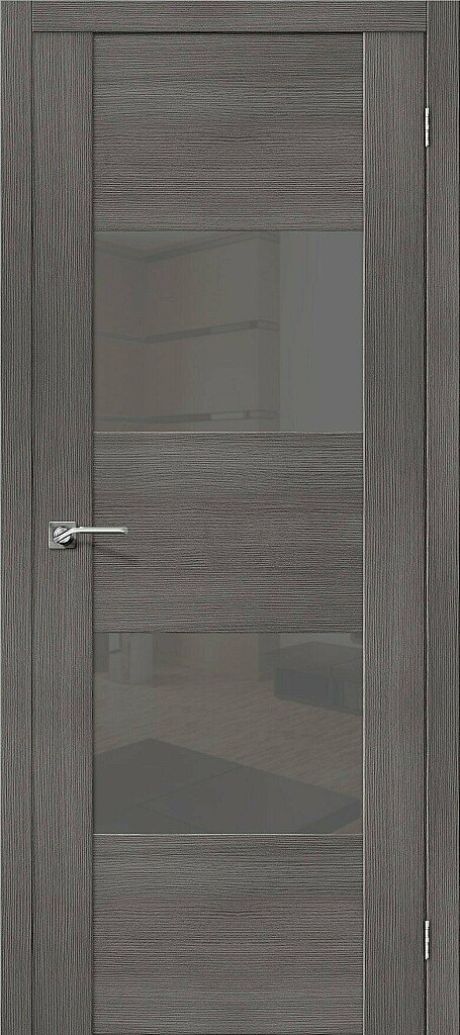 Межкомнатная дверь остекленная VG2 S Grey Veralinga (ĒLPORTA)