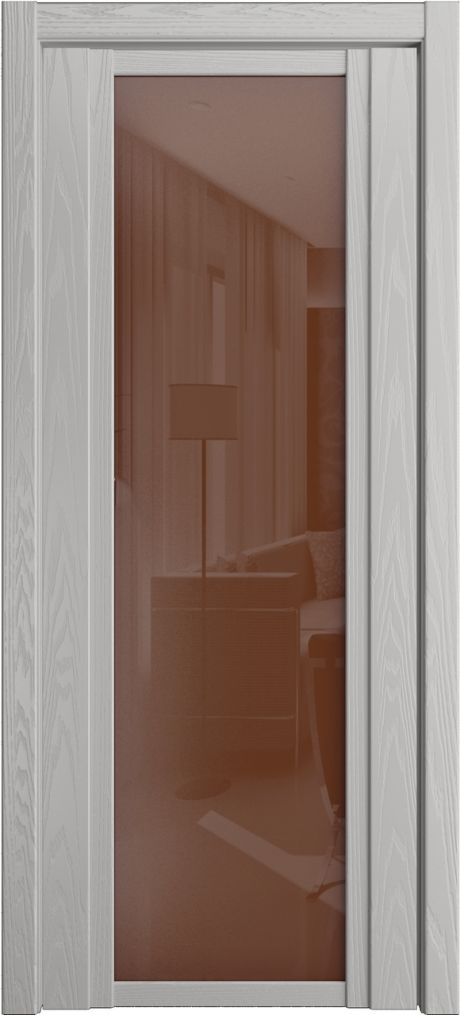 Межкомнатная дверь со стеклом QDO X Грей Шпон (Мильяна)