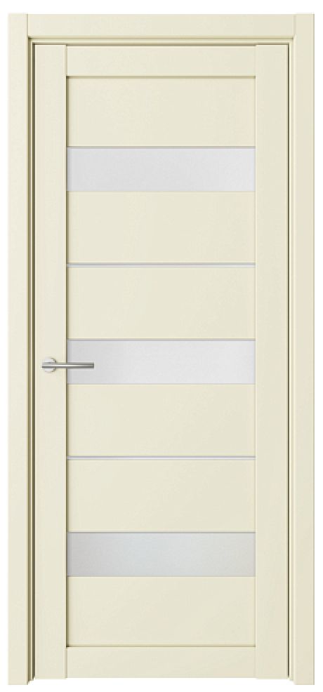 Межкомнатная дверь со стеклом Прага Ваниль Vinyl Стекло мателюкс (ALBERO)
