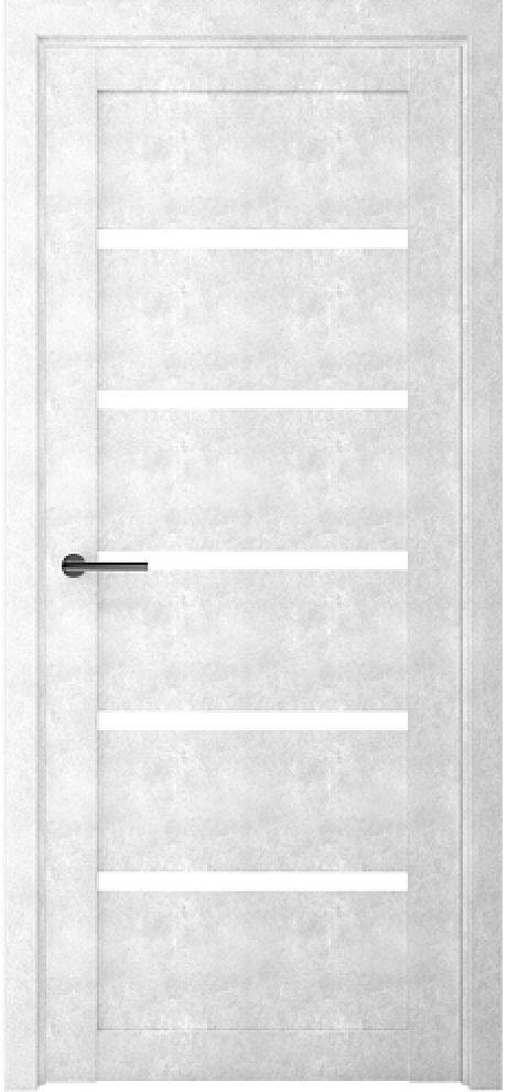 Межкомнатная дверь со стеклом Вена Светлый Бетон Стекло белое (ALBERO)