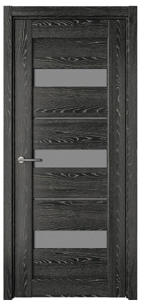 Межкомнатная дверь со стеклом Бостон Черное дерево CPL TL Стекло графитовое (ALBERO)