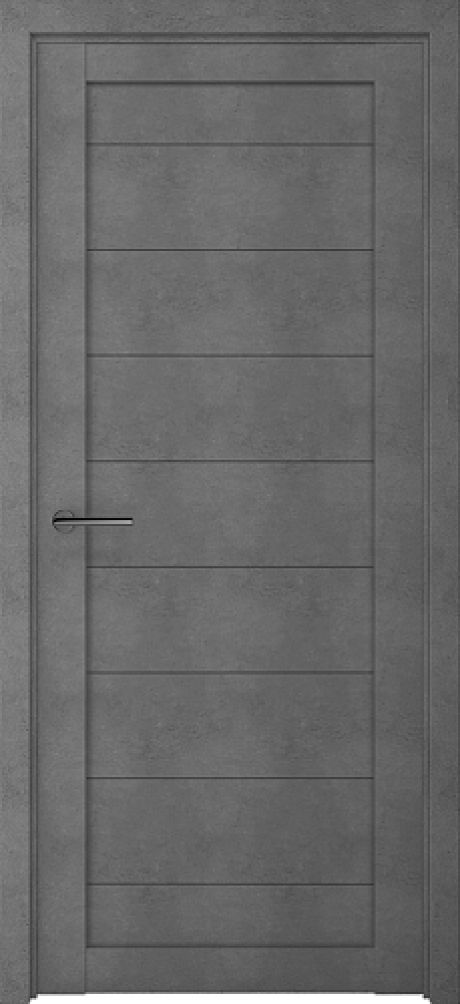 Глухая межкомнатная дверь Мюнхен ширина 80 см Темный Бетон (ALBERO)