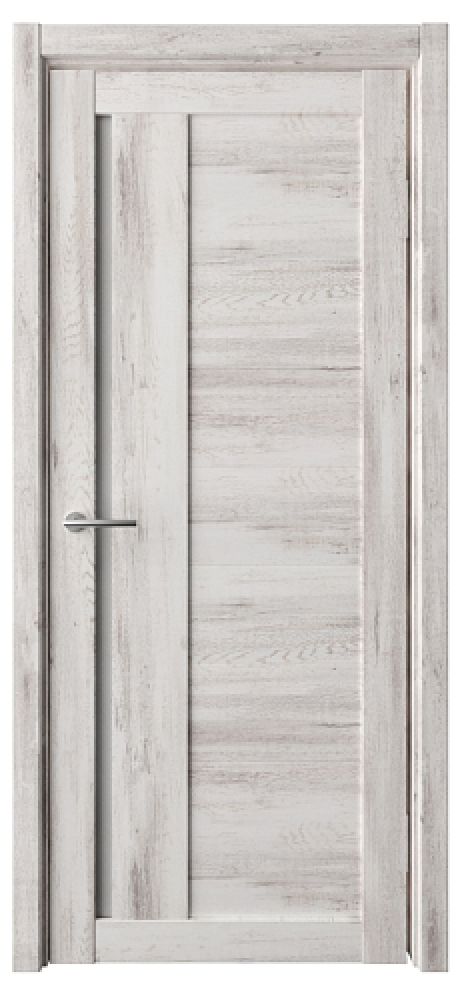 Межкомнатная дверь со стеклом Валенсия Кедр снежный Эко-шпон Стекло мателюкс (ALBERO)