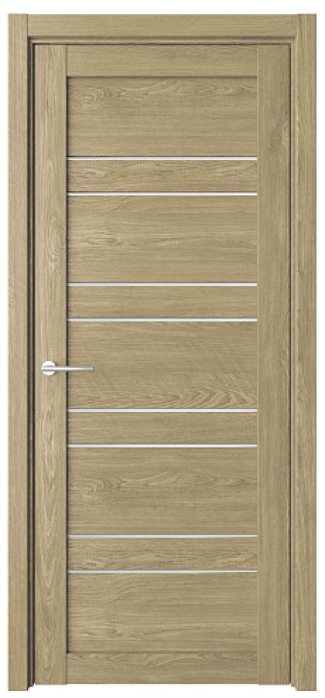 Межкомнатная дверь со стеклом Дублин Натуральный дуб Эко-шпон Стекло мателюкс (ALBERO)