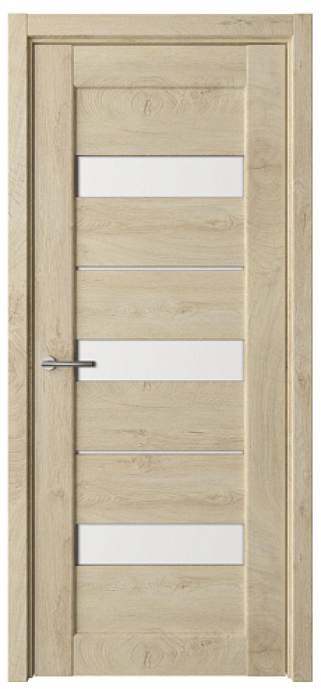 Межкомнатная дверь со стеклом Бостон Дуб золотистый CPL TL Стекло белое (ALBERO)