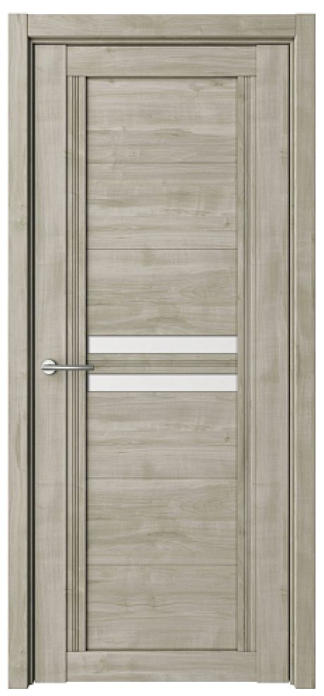 Межкомнатная дверь со стеклом Каролина Графит Soft Touch Стекло белое (ALBERO)