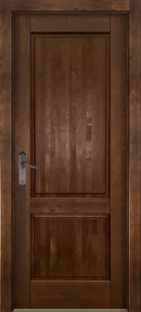 Глухая межкомнатная дверь М5 Античный орех Массив ольхи (ОКА)