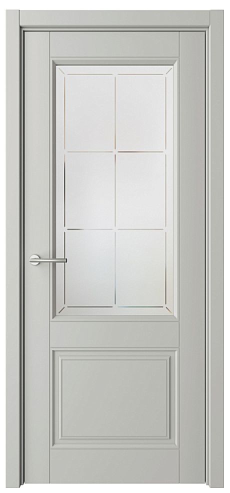 Глухая межкомнатная дверь ПГ Классика-2 Серый Эмаль (ALBERO)