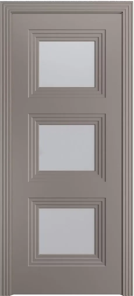 Межкомнатная дверь со стеклом Каролина Темно-серый Эмаль (Бипи Дорс)