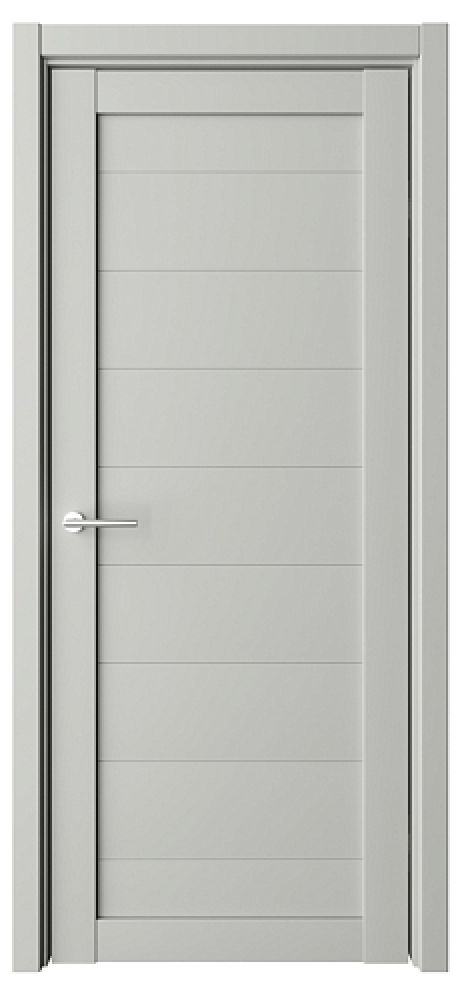 Глухая межкомнатная дверь Мюнхен ширина 40 см Платина Vinyl (ALBERO)