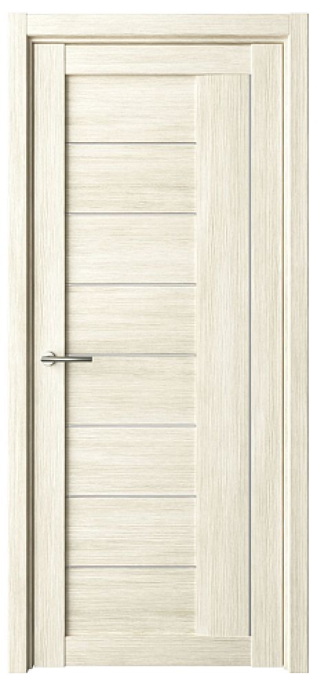 Межкомнатная дверь со стеклом Марсель Белый кипарис Эко-шпон Стекло мателюкс (ALBERO)