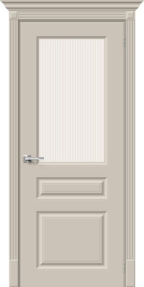 Межкомнатная дверь остекленная Скинни-15.1 Creamy (BRAVO)