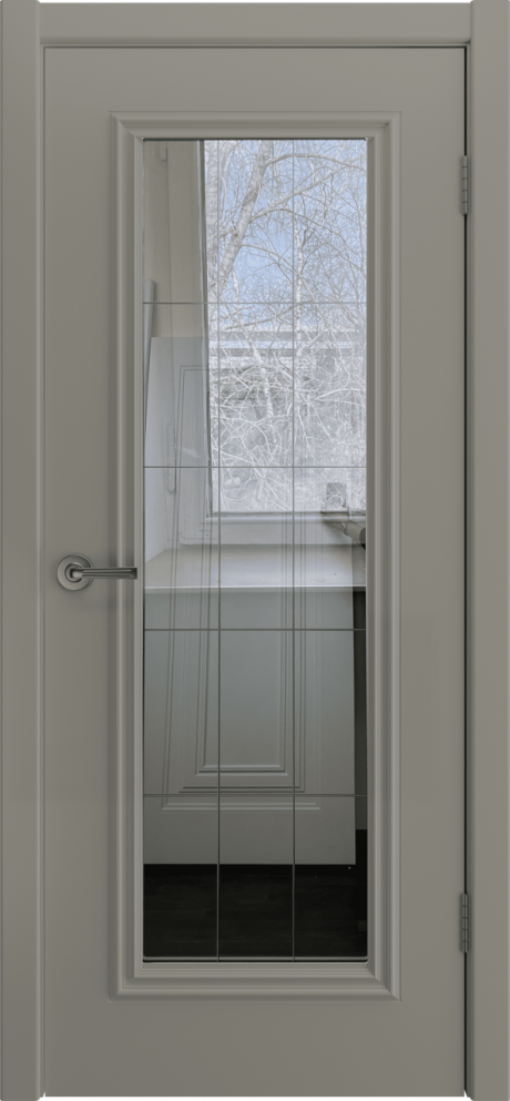 Межкомнатная дверь со стеклом Турин-1 Мокко Эмаль (Шейл Дорс)