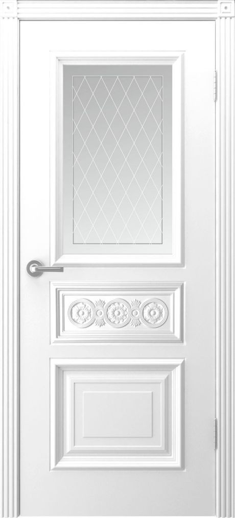 Межкомнатная дверь со стеклом Премьера Белый Эмаль (Шейл Дорс)