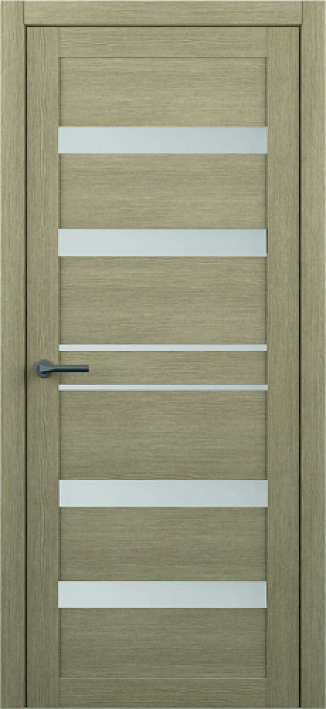 Межкомнатная дверь со стеклом Тренд-12 Лиственница латте Eco Tex Стекло мателюкс (ALBERO)