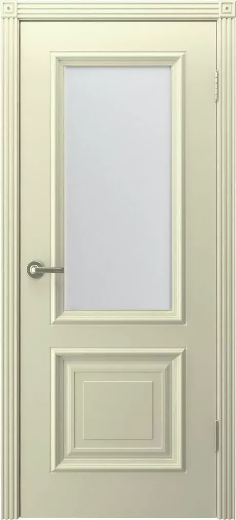 Межкомнатная дверь со стеклом Акцент Слоновая кость Эмаль (Шейл Дорс)