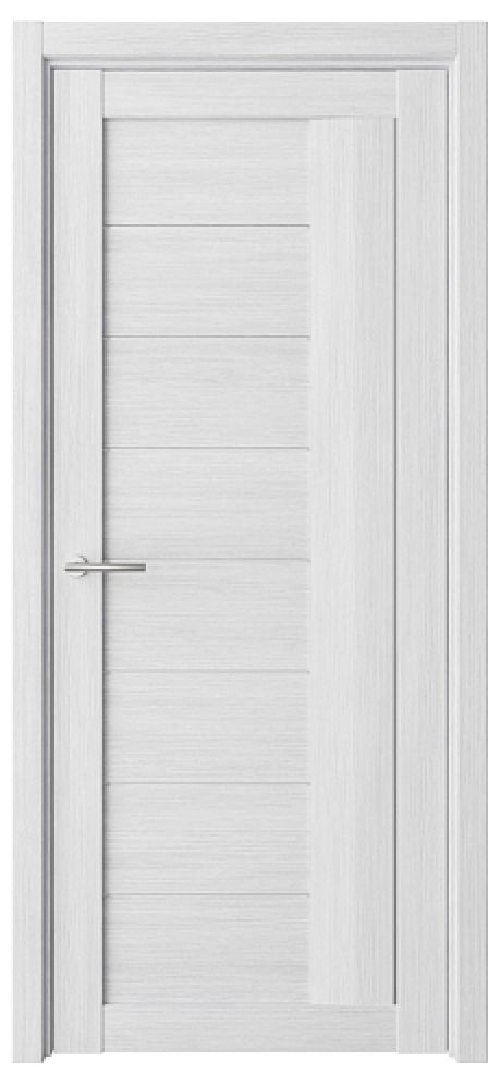 Межкомнатная дверь со стеклом Марсель Кедр снежный Эко-шпон Стекло белое (ALBERO)