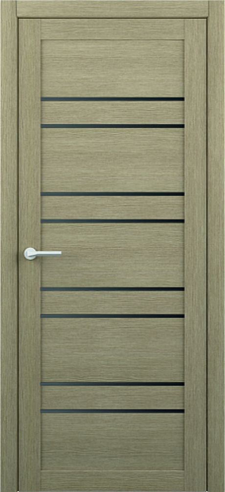 Межкомнатная дверь со стеклом Тренд-14 Лиственница латте Eco Tex Стекло графитовое (ALBERO)