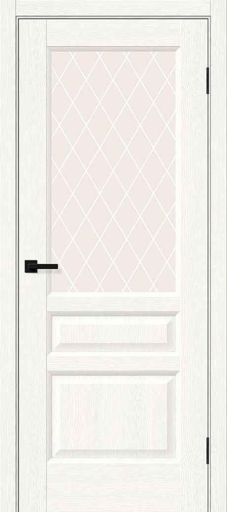 Межкомнатная дверь остекленная Неоклассик-35 White Wood (BRAVO)