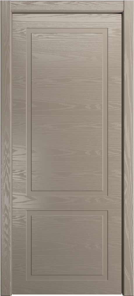 Глухая межкомнатная дверь ID-Лайн 2 Латте Шпон (Мильяна)