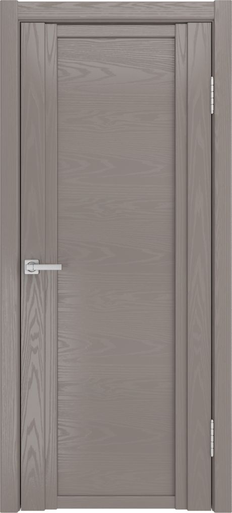 Глухая межкомнатная дверь QDO Темно-серый Шпон (Мильяна)