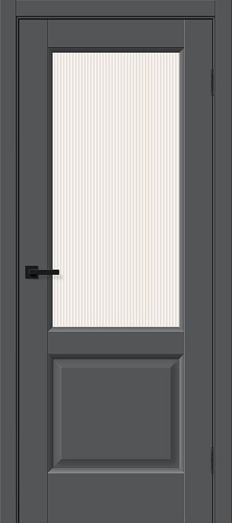 Межкомнатная дверь остекленная Неоклассик-33 Stormy Silk (BRAVO)