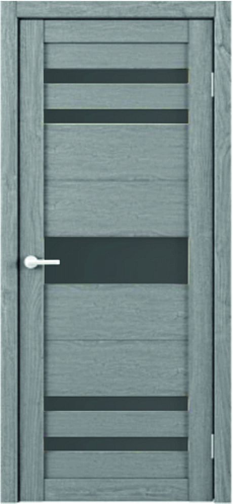 Межкомнатная дверь со стеклом Тренд Т-10 Ясень дымчатый Eco Tex Стекло графитовое (ALBERO)