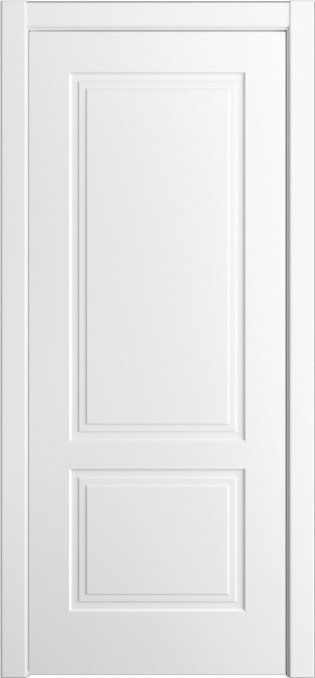 Глухая межкомнатная дверь ID-Челси 2 Белоснежный Эмаль (Мильяна)