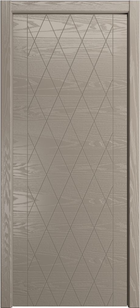 Глухая межкомнатная дверь ID-W Латте Шпон (Мильяна)