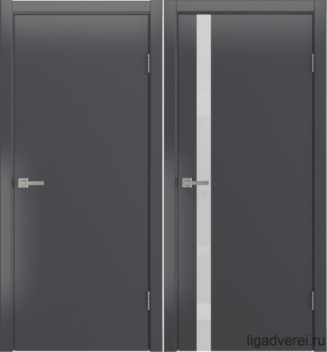 Межкомнатная дверь Zerro Графит Эмаль (Лига дверей)