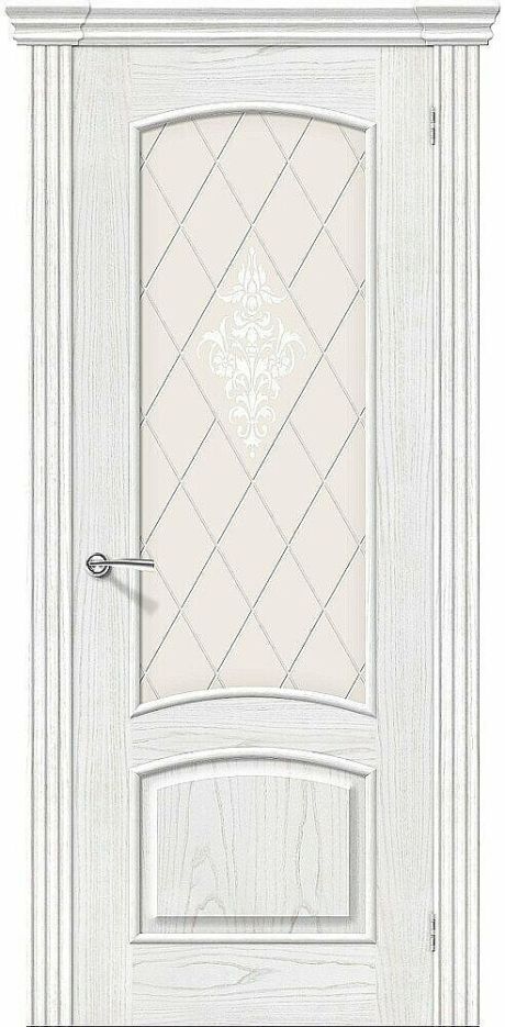 Межкомнатная дверь остекленная Амальфи Elit Т-23 (Жемчуг) (BRAVO)