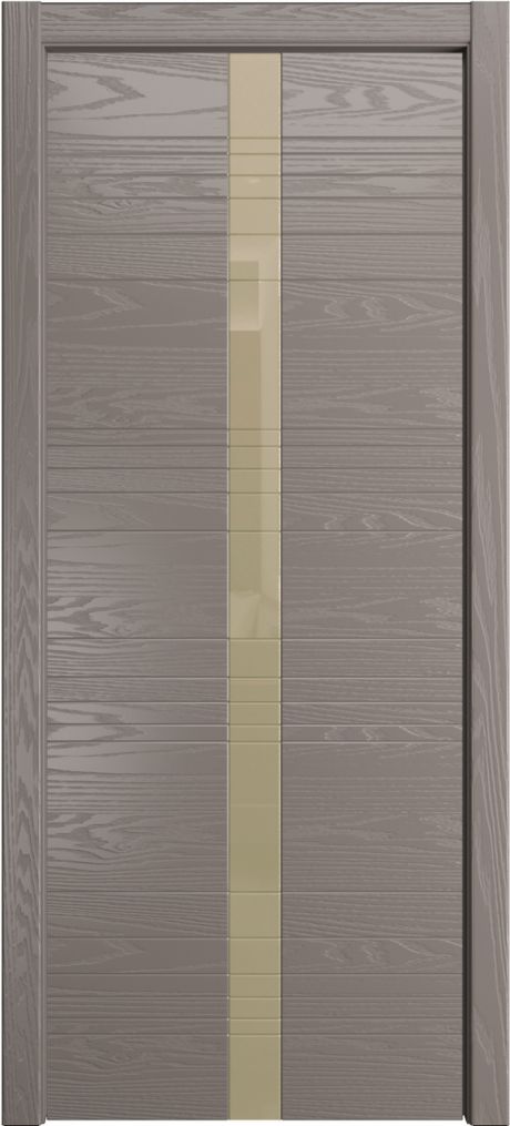 Межкомнатная дверь со стеклом ID-X Темно-серый Шпон (Мильяна)