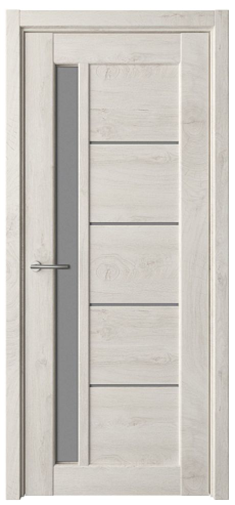 Межкомнатная дверь со стеклом Мехико ширина 90 см Дуб снежный CPL TL (ALBERO)