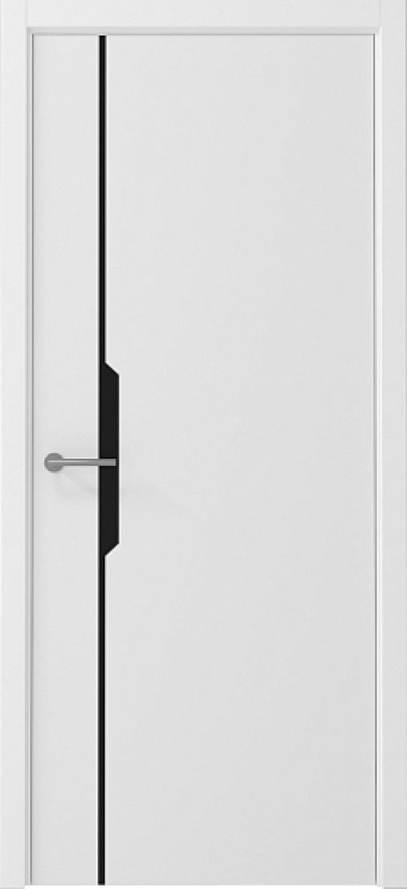 Глухая межкомнатная дверь Графика-4 Белый Vinyl (ALBERO)
