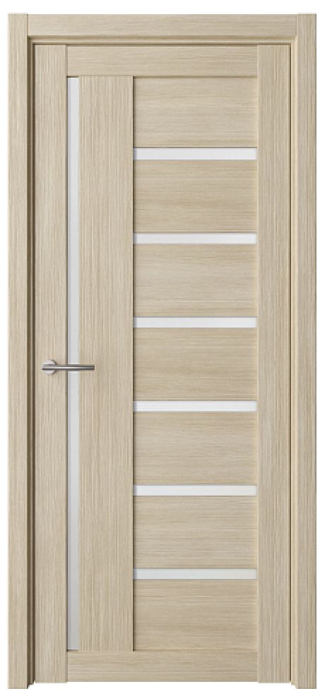 Межкомнатная дверь со стеклом Мадрид Лиственница мокко Эко-шпон Стекло мателюкс (ALBERO)