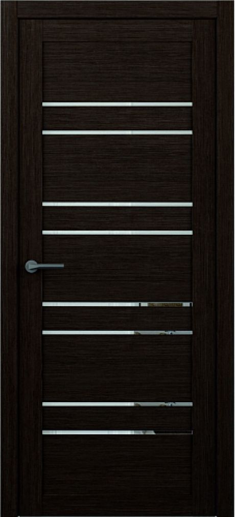 Межкомнатная дверь с зеркалом Тренд-14 Лиственница темная Eco Tex Зеркало (ALBERO)