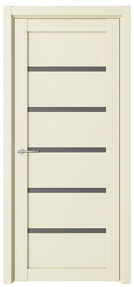 Межкомнатная дверь со стеклом Вена Ваниль Vinyl Стекло графитовое (ALBERO)