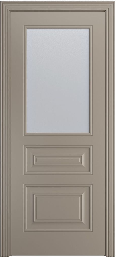 Межкомнатная дверь со стеклом Версаль Ф Латте Эмаль (Мильяна)