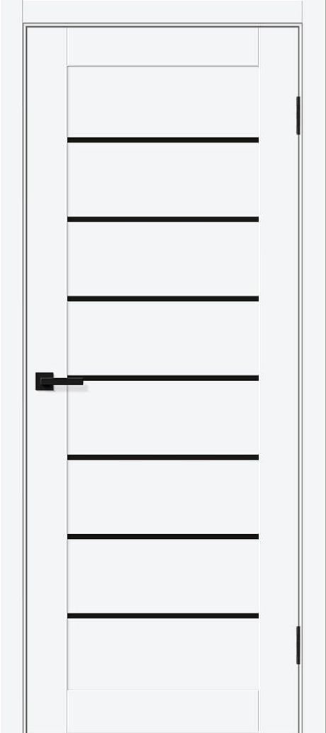 Межкомнатная дверь глухая Браво-22 Black Shine White Silk (BRAVO)