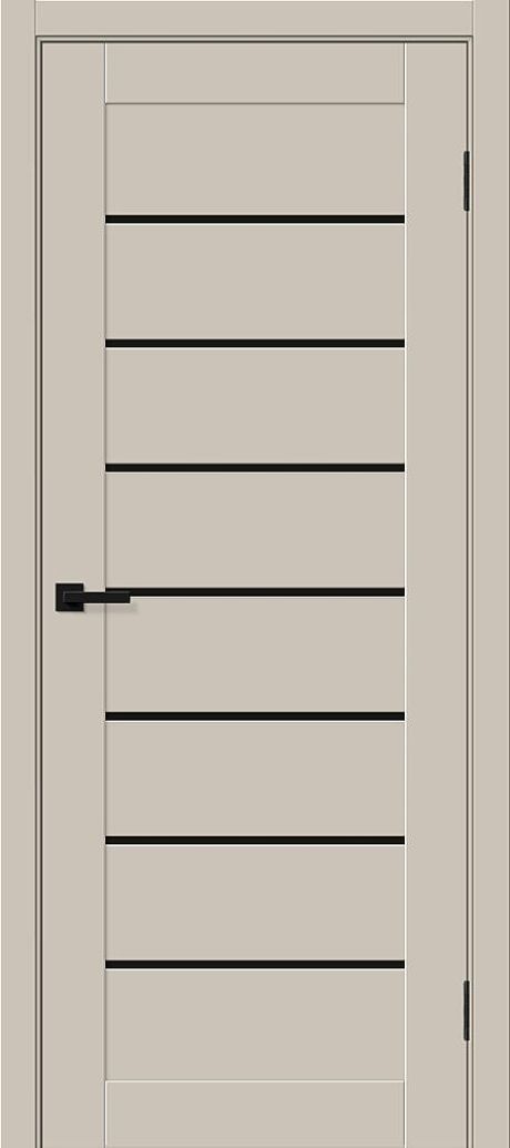 Межкомнатная дверь глухая Браво-22 Black Shine Cream Silk (BRAVO)