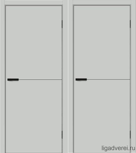 Межкомнатная дверь Prime-1 Серый ПЭТ (Лига дверей)