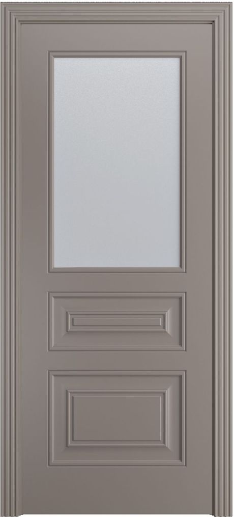 Межкомнатная дверь со стеклом Версаль Ф Темно-серый Эмаль (Мильяна)