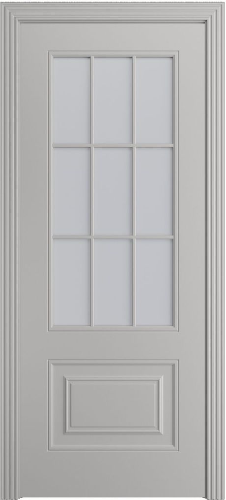 Межкомнатная дверь со стеклом Версаль-1Ф Loft (9) Грей Эмаль (Мильяна)