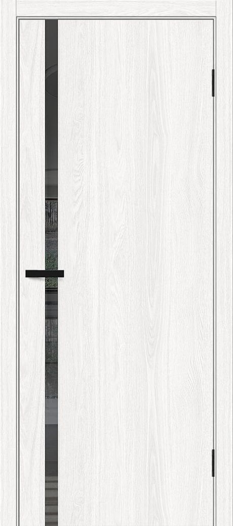 Межкомнатная дверь остекленная Браво-1.55 White Dreamline (ĒLPORTA)