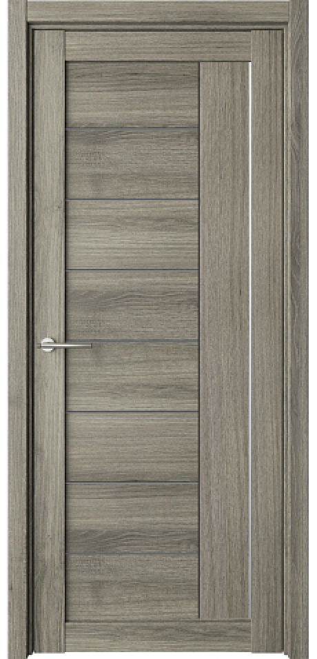 Межкомнатная дверь со стеклом Марсель Пепельный ясень Эко-шпон Стекло графитовое (ALBERO)