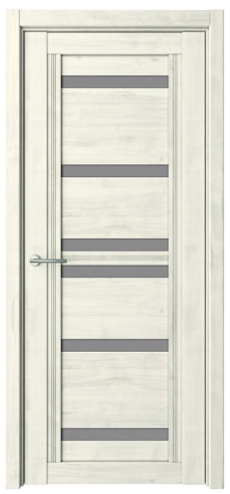 Межкомнатная дверь со стеклом Миссури Жемчужный Soft Touch Стекло графитовое (ALBERO)