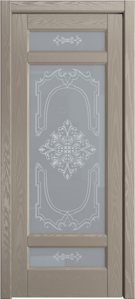 Межкомнатная дверь со стеклом Клариса Латте Шпон (Мильяна)