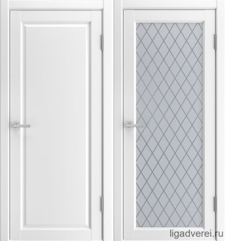 Межкомнатная дверь White Белый Эмалит (Лига дверей)