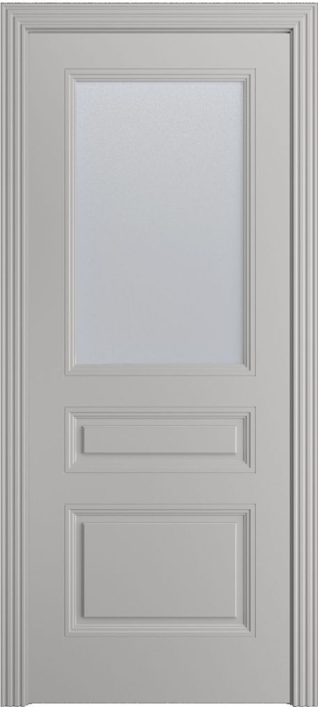 Межкомнатная дверь со стеклом Манхэттен Грей Эмаль (Бипи Дорс)